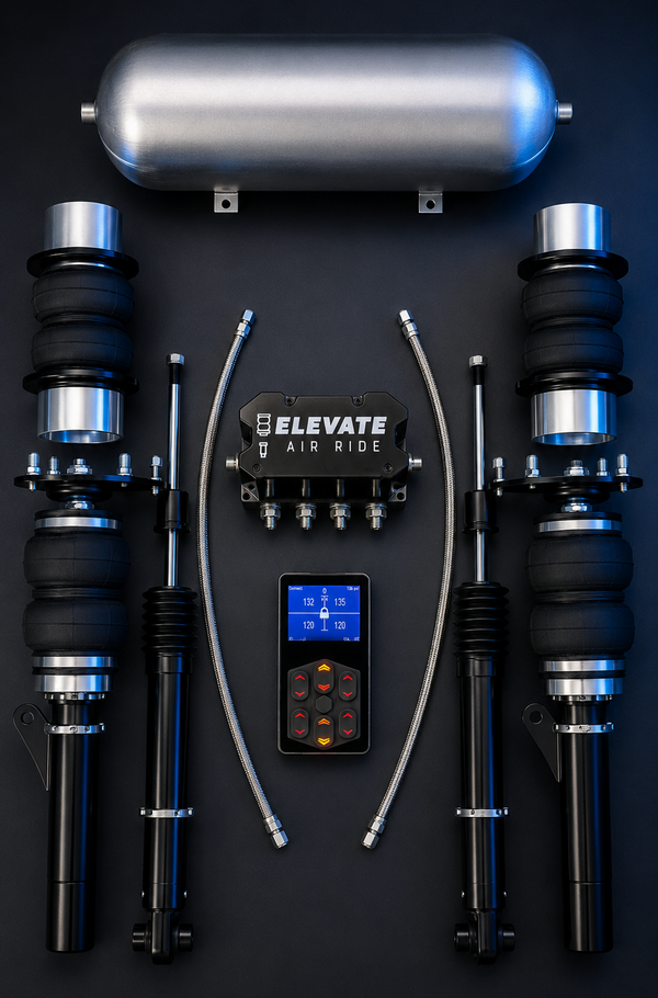 Full Kit - v1 Elevate Air Ride Digital Management System ( with Airbags / Shocks, Tank, & Air Compressors
